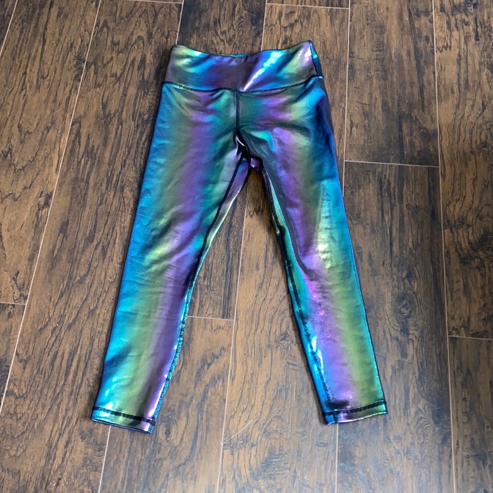 Zyia mirage metallic light n tights 24” size 6-8